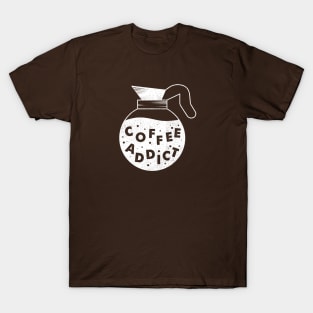 Coffee Addict White Pot T-Shirt